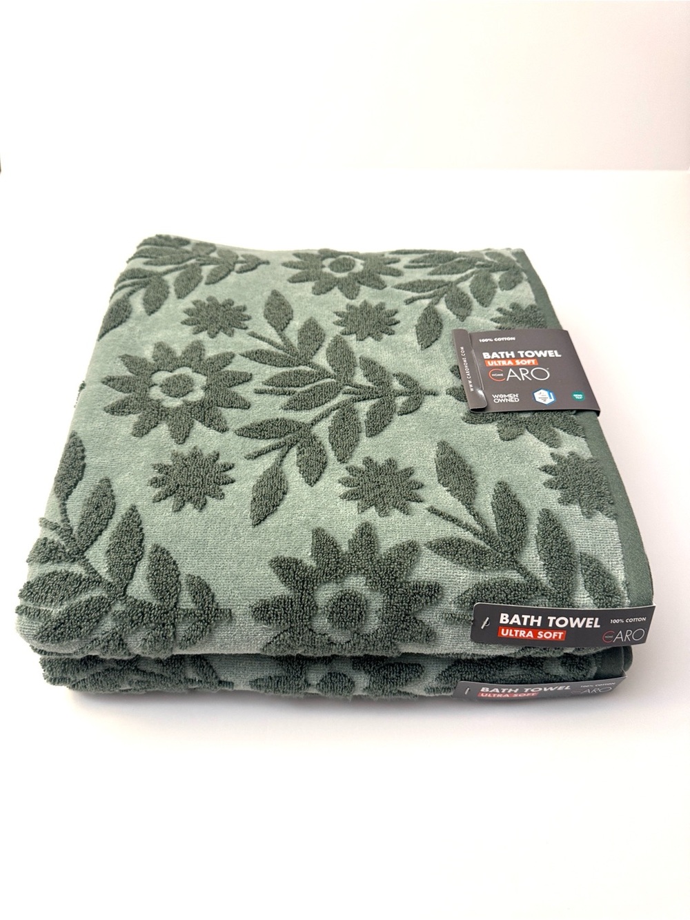 2pc CARO HOME Bath Ultra Soft Floral Towel Set - 100% Cotton - FALLBLOOMS